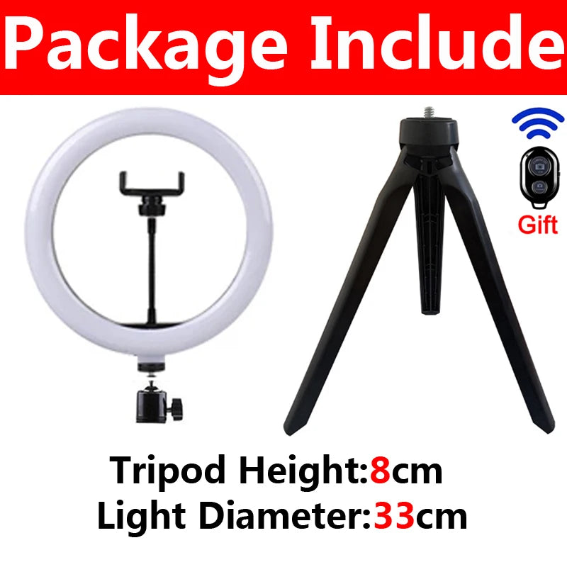 LED Ring Light with Tripod Stand — Dimmable Fill Light for TikTok, Videos & Live Streaming