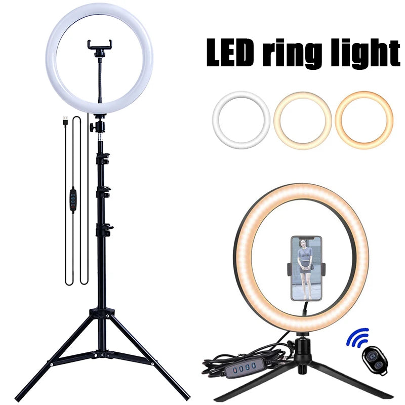 LED Ring Light with Tripod Stand — Dimmable Fill Light for TikTok, Videos & Live Streaming