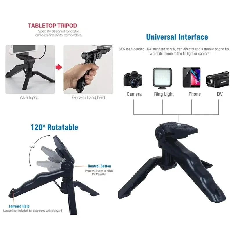 Vlogging Kit — Tripod, LED Fill Light & Mic for TikTok, YouTube & Live Streaming